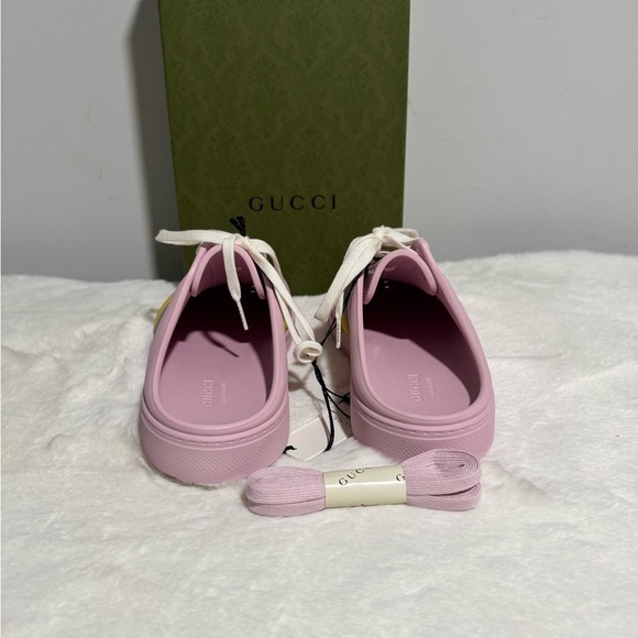 Gucci Pink and Yellow Slip-On Sneakers - Picture 2 of 6
